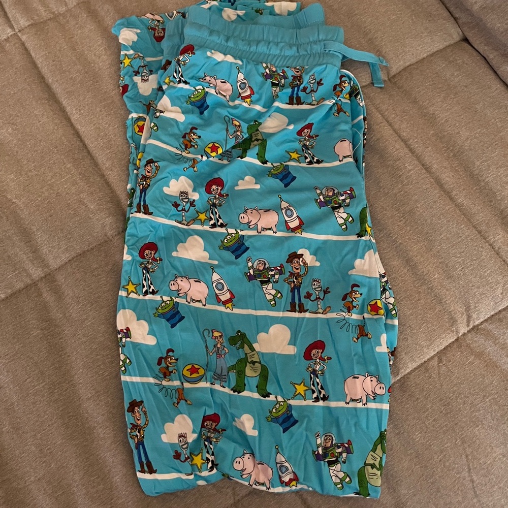 Little Sleepies Blue Cartoon Print Pajama Pants